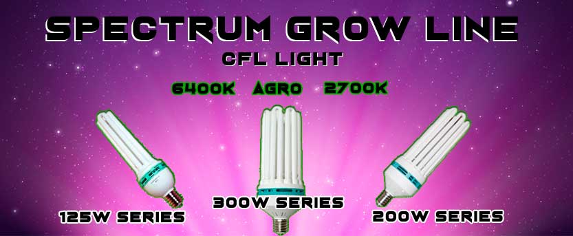 lampada fluorescente spectrum grow cfl