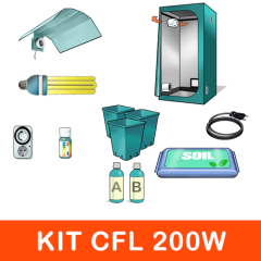 Kit Mini Grow Box CFL Crescita 200W