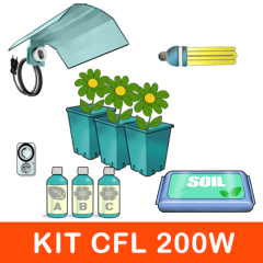 Kit Coltivazione CFL 200W Agro - 3 Piante 