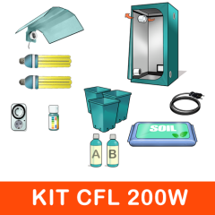 Kit Mini Grow Box CFL 200W Crescita E Fioritura