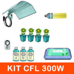 Kit Coltivazione CFL 300W Agro - 4 Piante